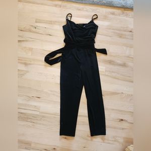 Banana Republic drape neck velvet jumpsuit